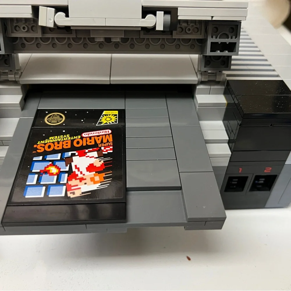 Nintendo Gray Video Game Console with Controller and Game disk lego set